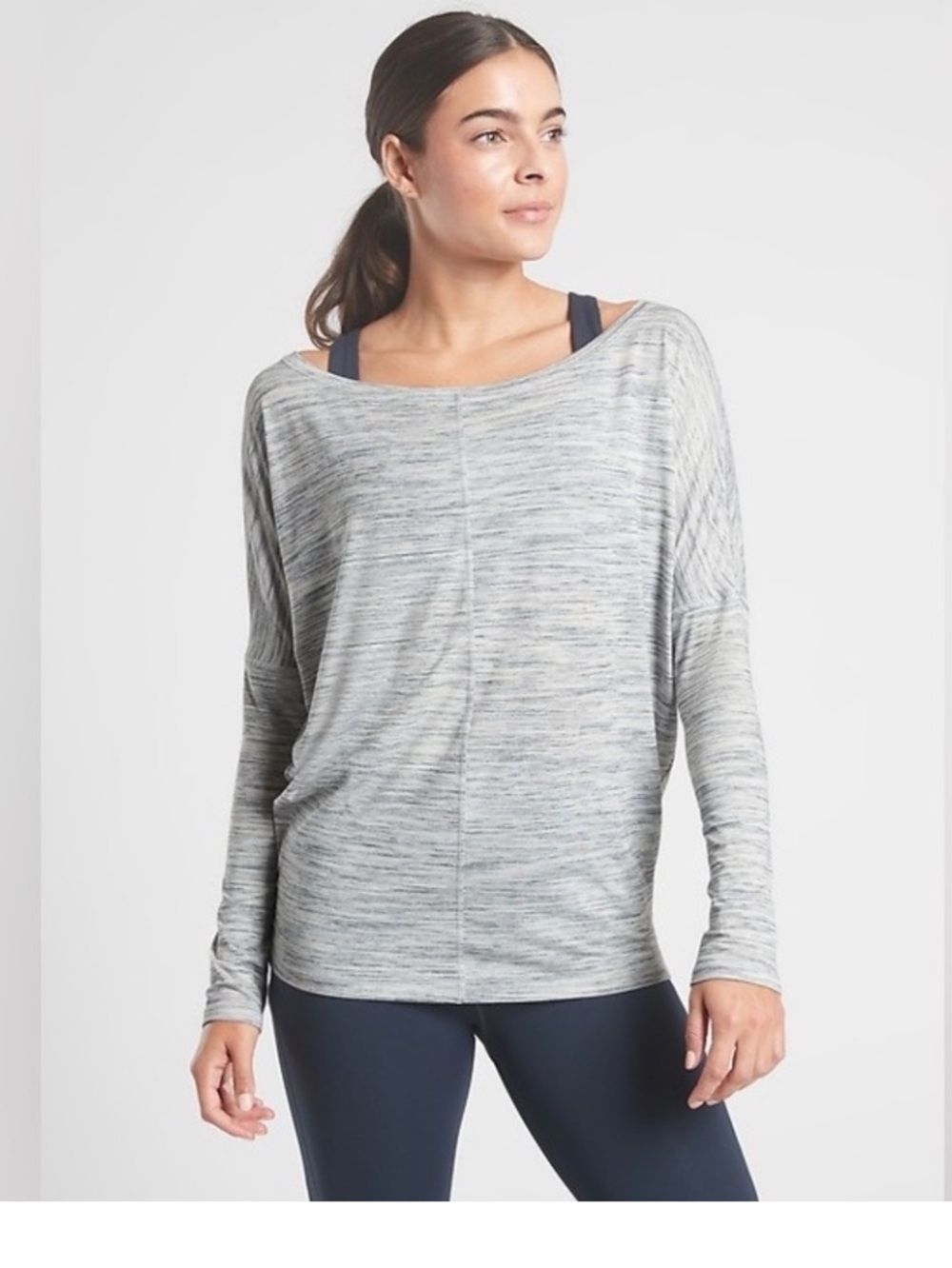 Athleta Essence Flow Gray Top